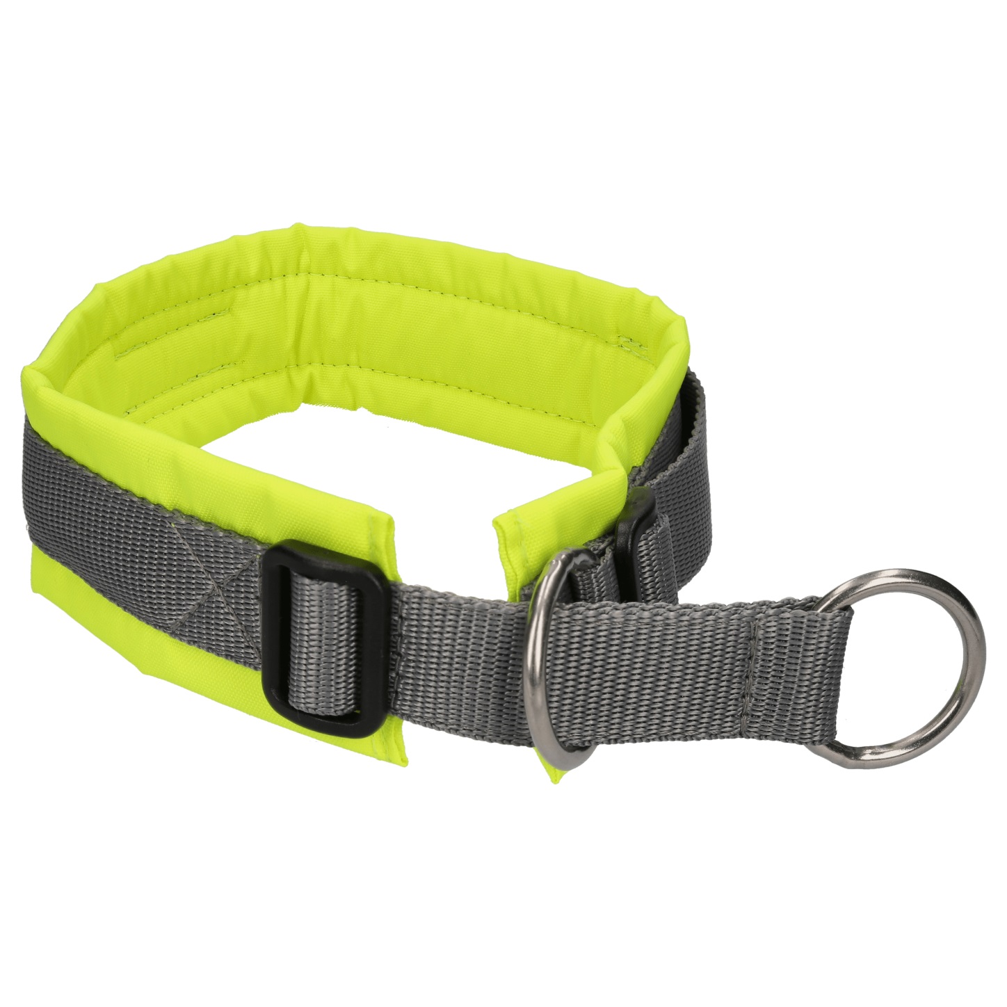 Zugstopphalsband_Protect_leuchtgelb_grau_02 AnnyX Zugstopp Halsband Protect Leuchtgelb / Grau