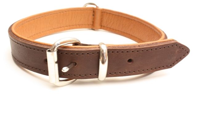 100_0 Lederhalsband Kairo 30 mm, Braun