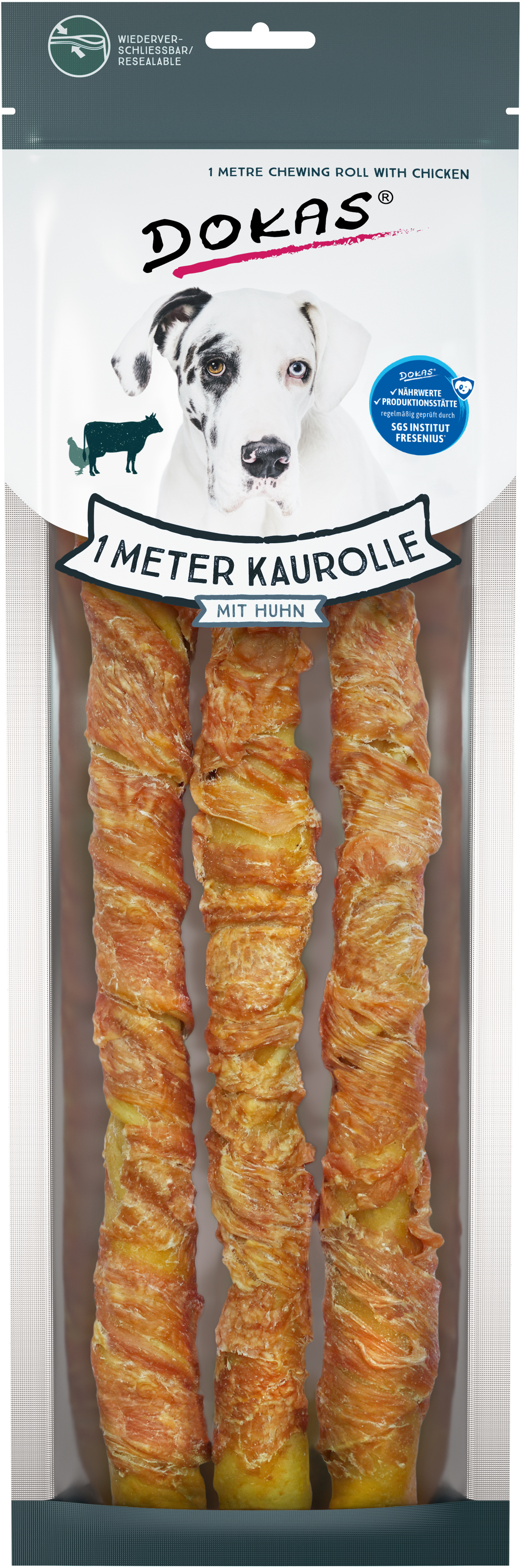 DOKAS 1 Meter Kaurolle mit Huhn, (3x34 cm) DOKAS 1 Meter Kaurolle mit Huhn, (3x34 cm)