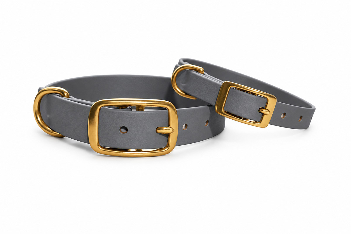 TREUSINN STAY BioThane Hundehalsband Graphit – verstellbar