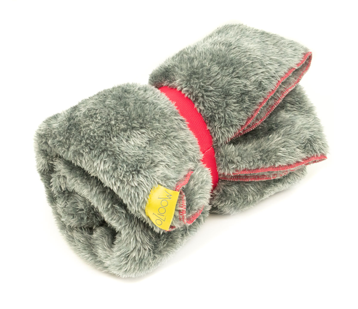 MooiZo Fluff'n Roll Hunde-Kuscheldecke Grau-Melange Pink Gr. S 70*100 cm