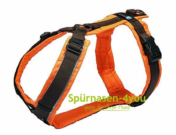 brustgeschirr-protectorange annyX Brustgeschirr Protect Leuchtorange / Braun