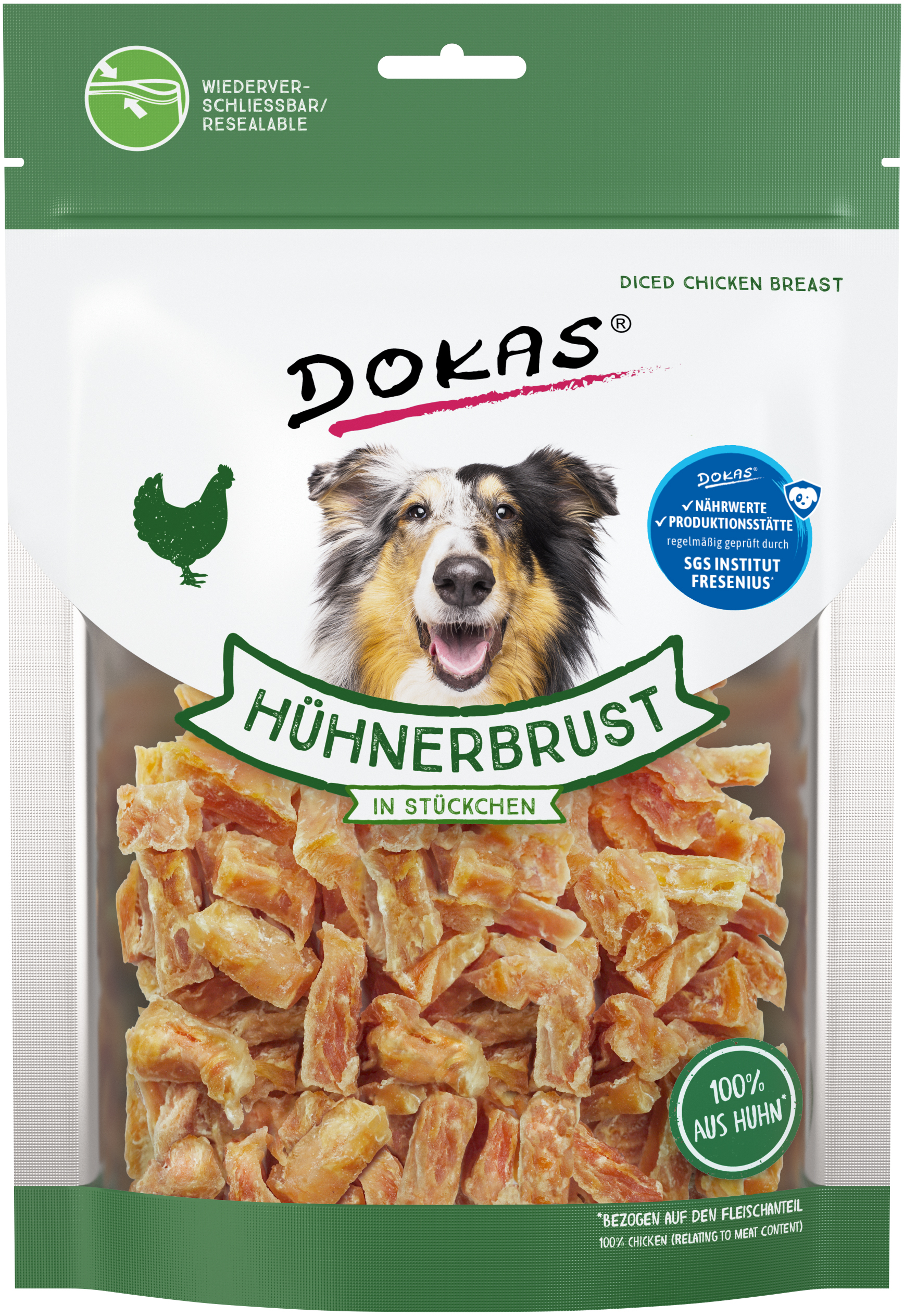 DOKAS Hühnerbrust in Stückchen 200 g