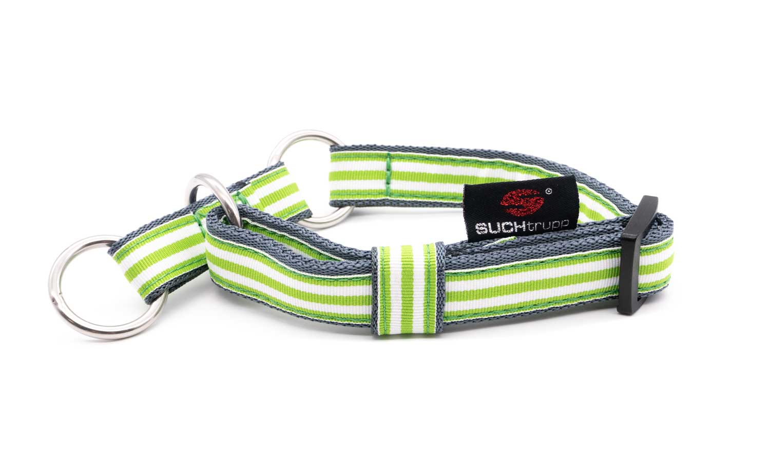 Suchtrupp-Schlupfhalsband-Lime-Beach SUCHtrupp® Lime Beach Schlupfhalsband (unterlegt mit Grau)