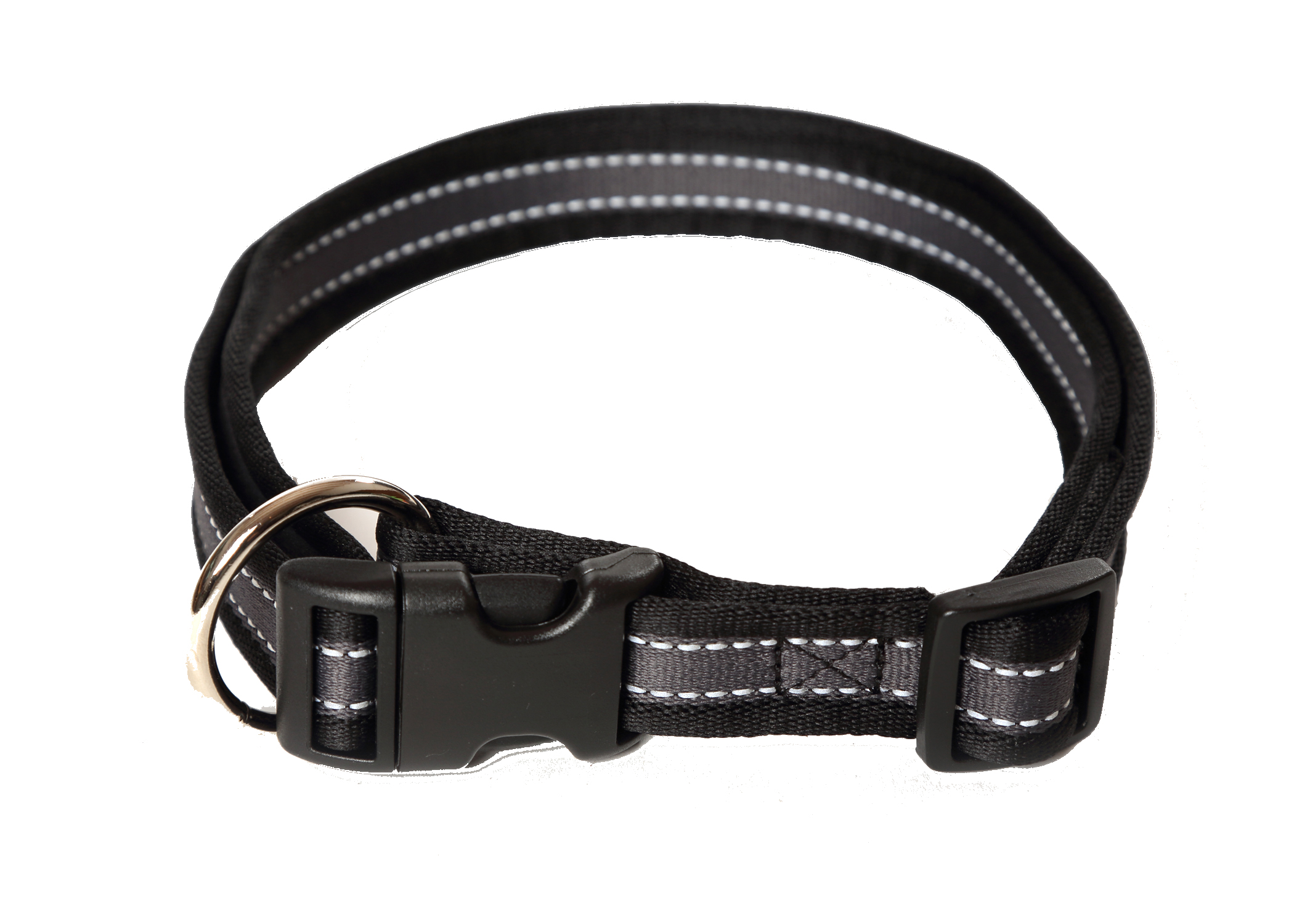 _B2A3129 Hundehalsband Soft Grip Schwarz / Silber