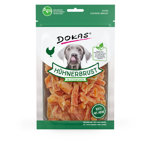 DOKAS Hühnerbrust in Stückchen 70 g