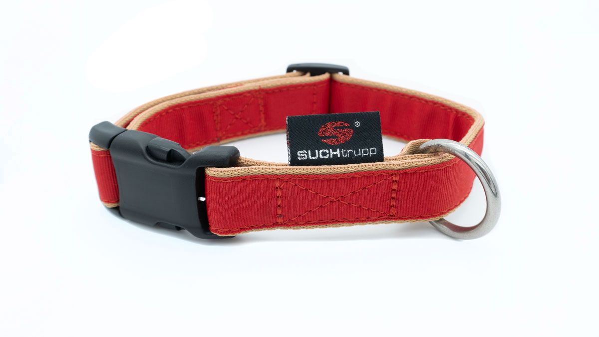 Suchtrupp-Pure-Rot-mit-BeigeUs99zveerHVWm SUCHtrupp® PURE Rot (unterlegt mit Beige) Steckhalsband