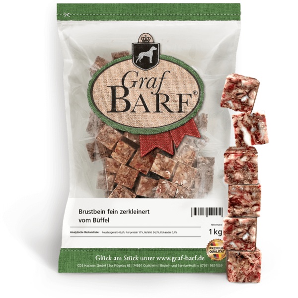 Graf Barf Brustbein Büffel, fein zerkleinert Graf Barf Brustbein Büffel, fein zerkleinert