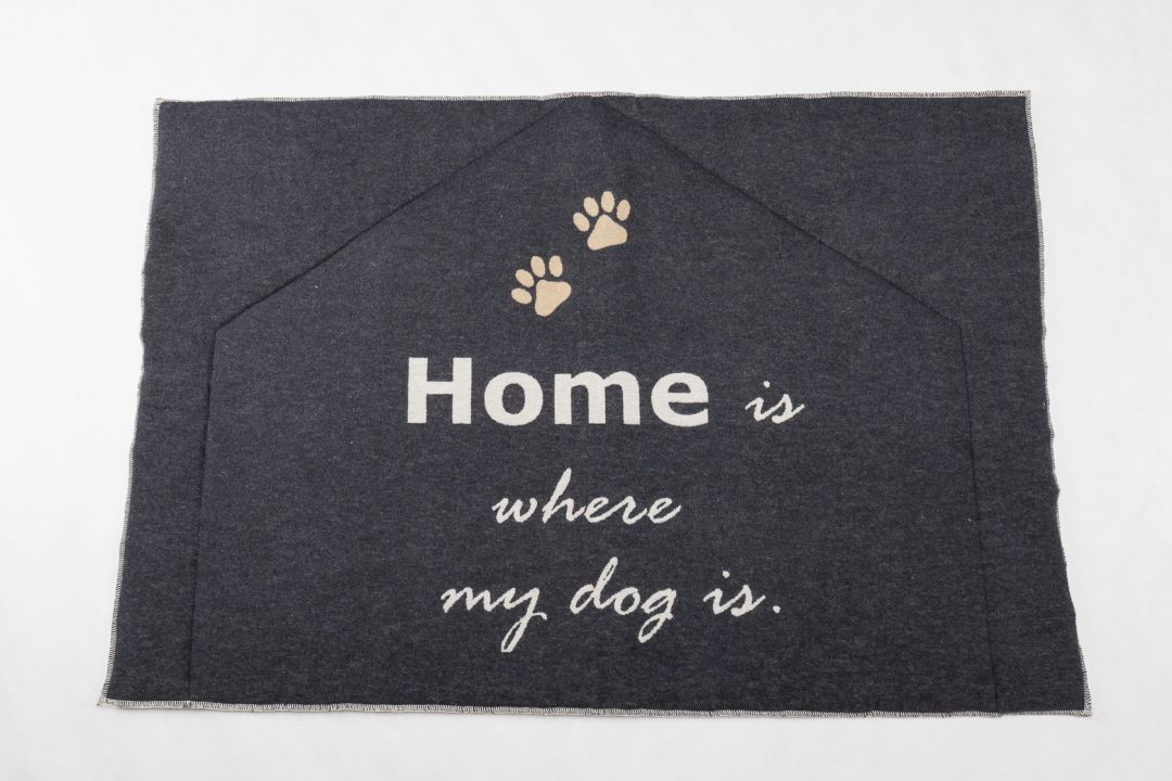 DF Hundematte, wattierte Hundedecke Home is where my dog is