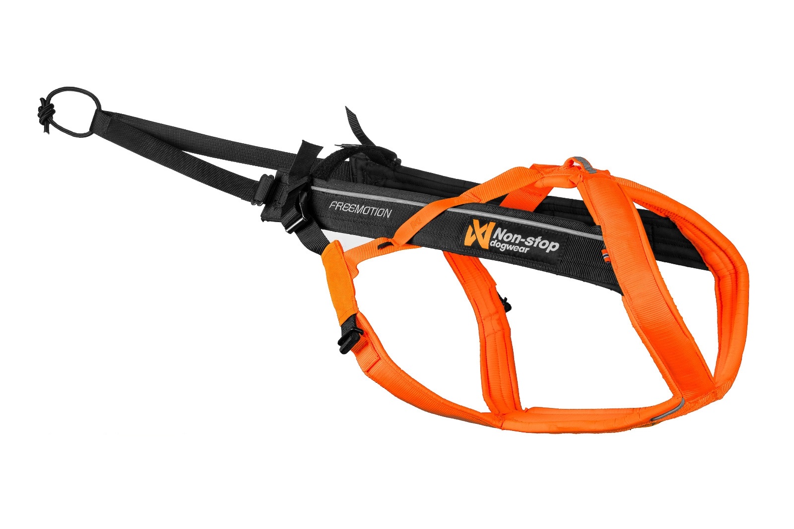 Non-stop dogwear Freemotion 5.0 Zuggeschirr Schwarz-Orange