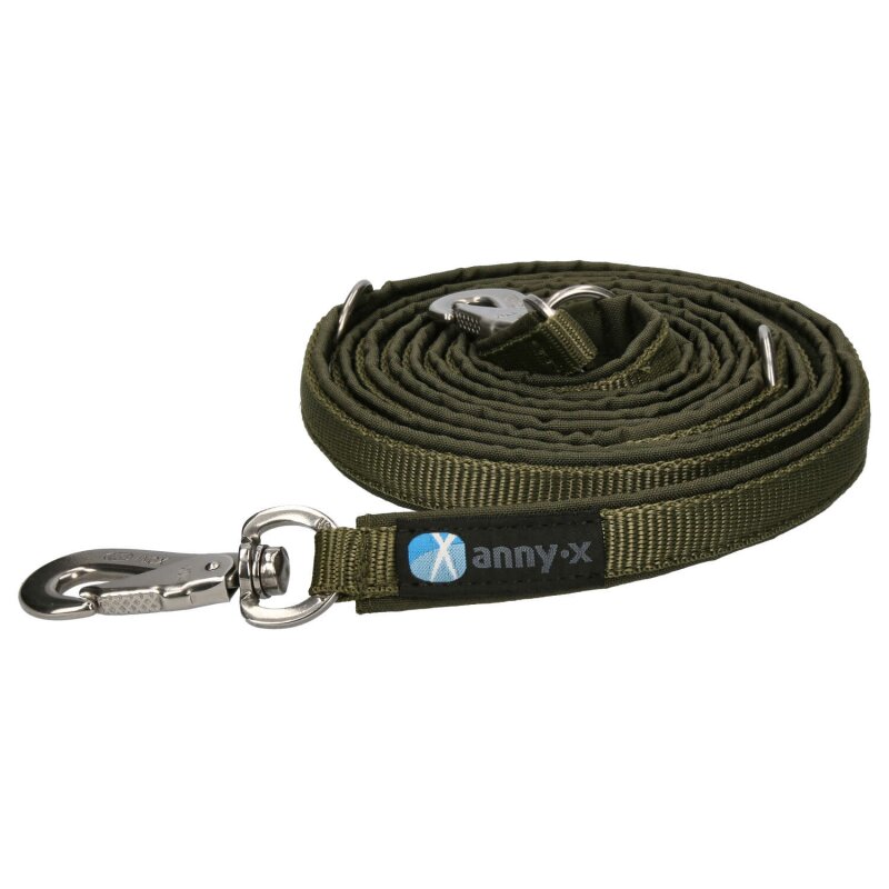 AnnyX Gepolsterte Führleine Fun Olive / Olive
