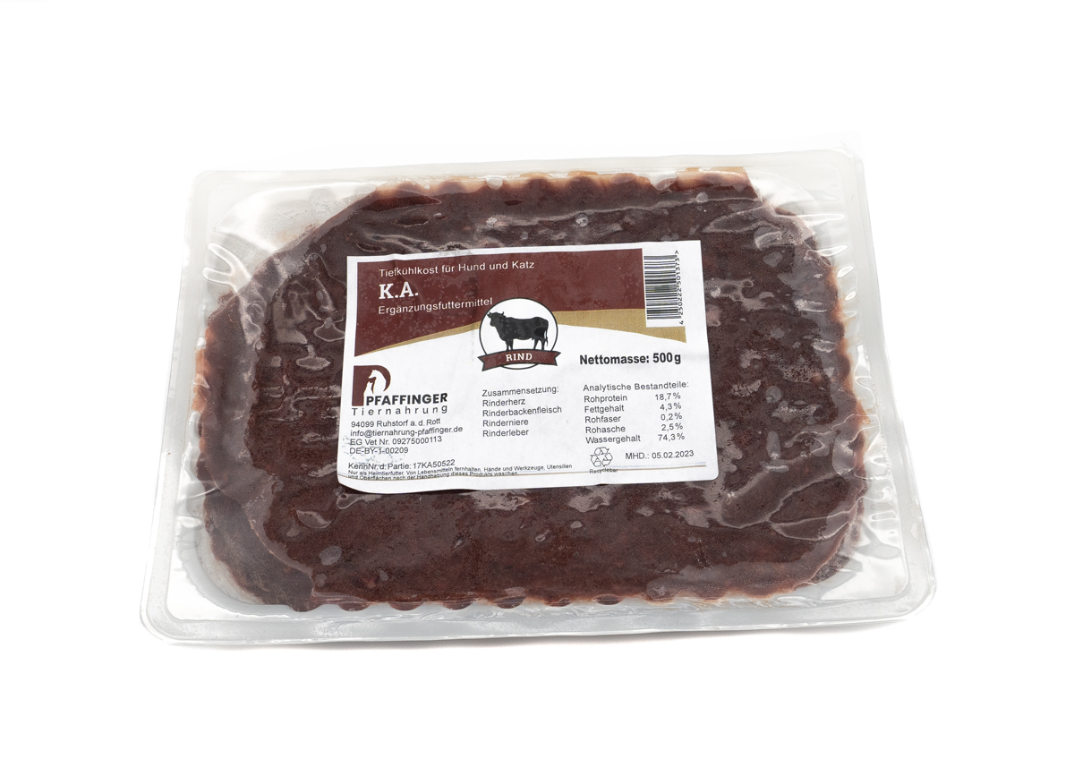 Pfaffinger K.A. Rind 500 g roh (gewolft)