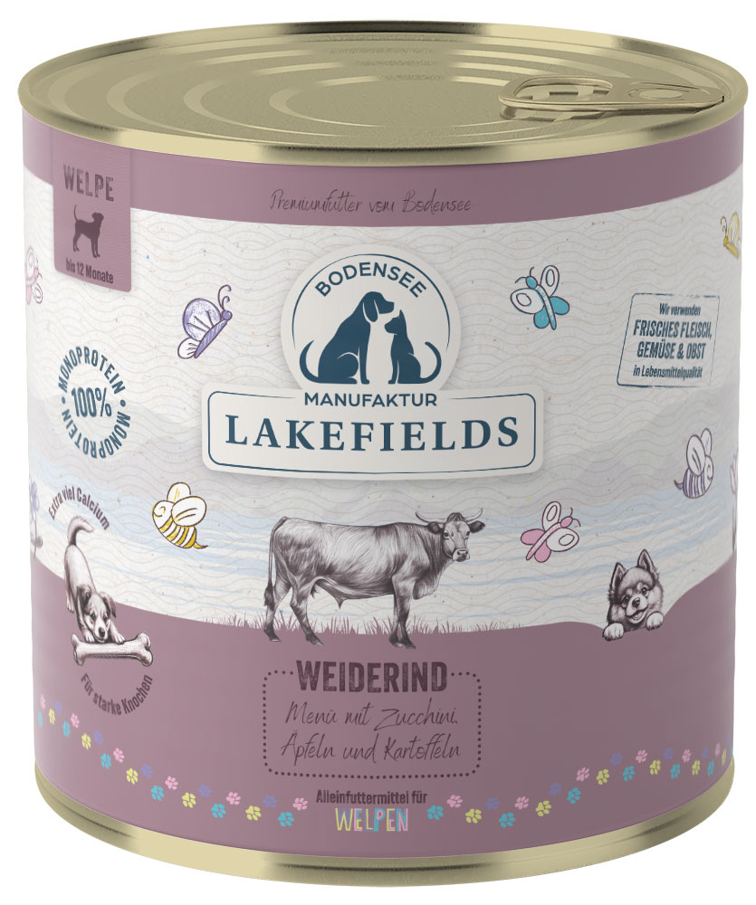 LAKEFIELDS Menü Rind für Welpen & Junghunde 800g