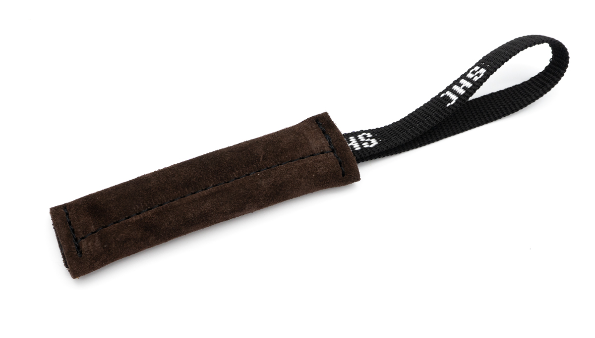 Junior-Bringsel-klein-Leder Junior Lederbringsel flach mit Schlaufe 15 cm