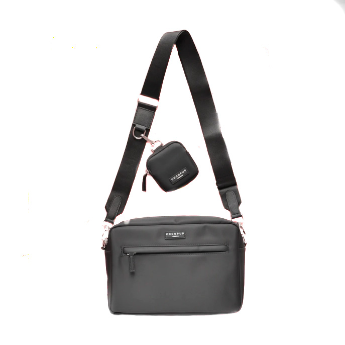 61f5490e4129bd8d6e06779e32c69701e02fd4d12c66cf1e9dc2cff47d582b3b Cocopup Gassitasche, Schwarz inkl. Tragegurt und Mini-Leckerlibeutel (=3-teilig)