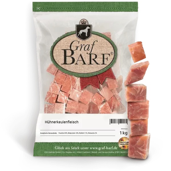 Graf Barf Hühnerkeulenfleisch 1 kg