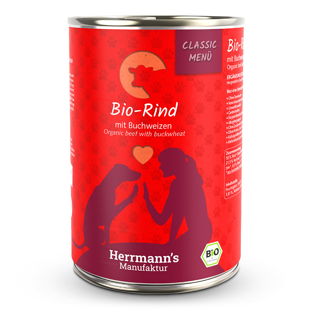 Herrmann's Classic Menü Bio Rind mit Buchweizen 400 g Herrmann's Classic Menü Bio Rind mit Buchweizen 400 g