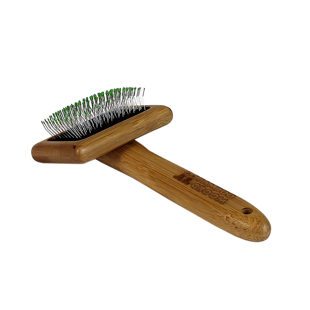 BG_SSLICK_SM_047181166897_Soft_Slicker_Brush_Small_-_Angle Bamboo Groom Zupfbürste Soft