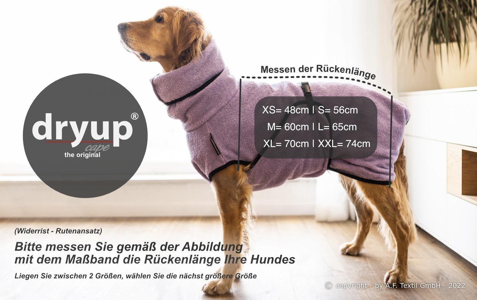 Dryup Cape Lavendel Maße