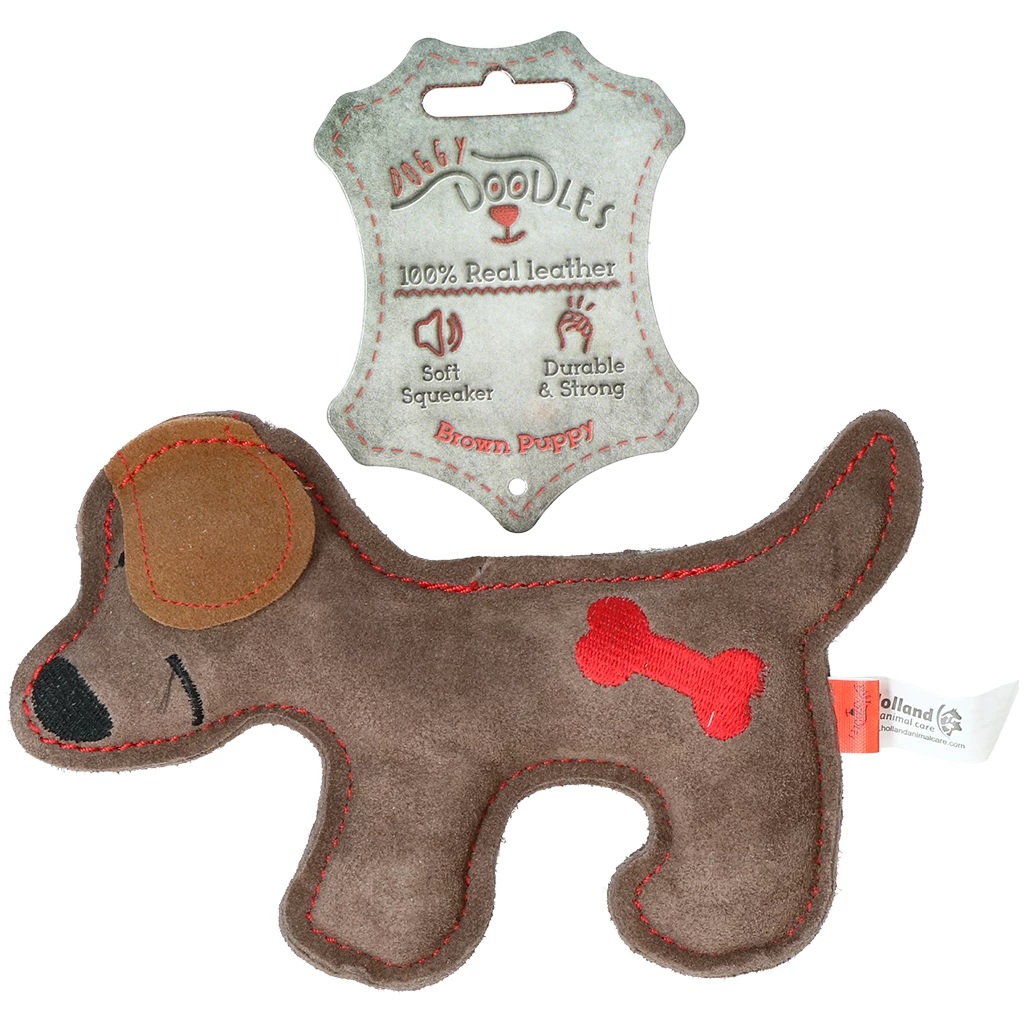 Doggy Doodles Lederkuscheltier Welpe