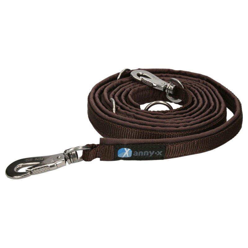 AnnyX Gepolsterte Führleine Fun Braun / Braun