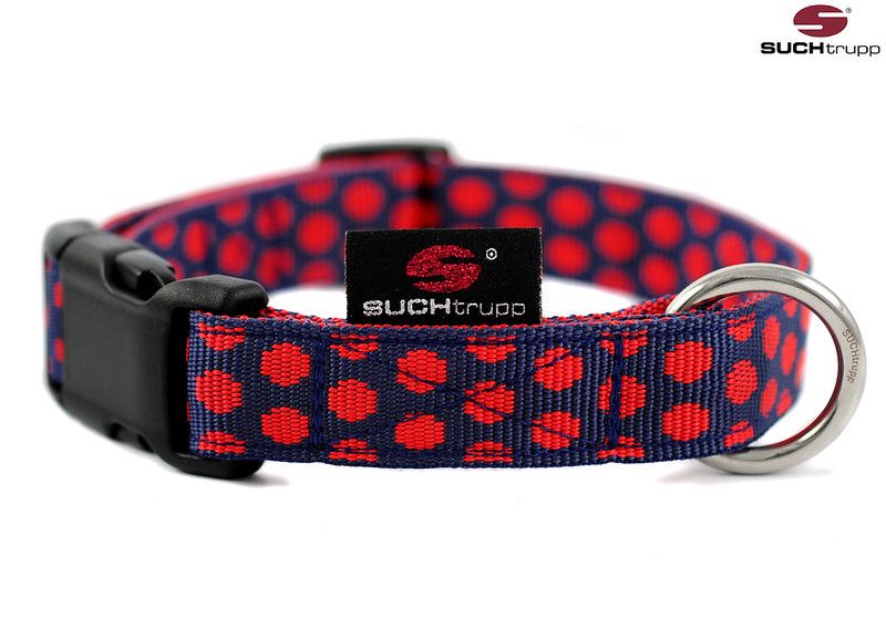 35325994746_3d6cab91b2_c SUCHtrupp® DOTS Darkblue-Red Steckhalsband