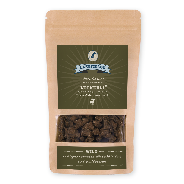Lakefields Trockenfleisch vom Hirsch 150g