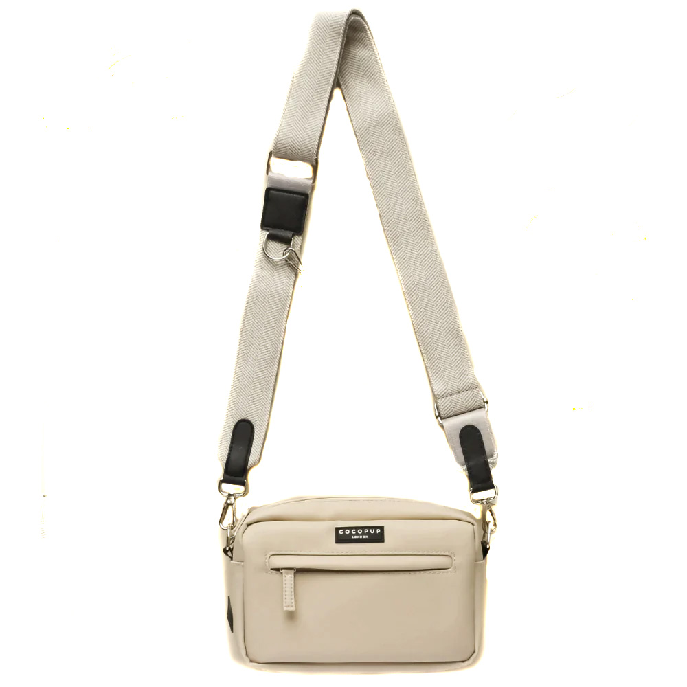 Cocopup-Tasche-Latte-mit-Tweed-Brown Cocopup Gassitasche Groß, Caramel Latte mit Gurt Tweed Brown (2-tlg.)