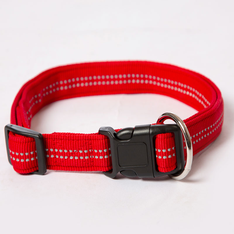 hundehalsband_super_soft_brustgeschirr_com_rot Hundehalsband Super Soft Rot