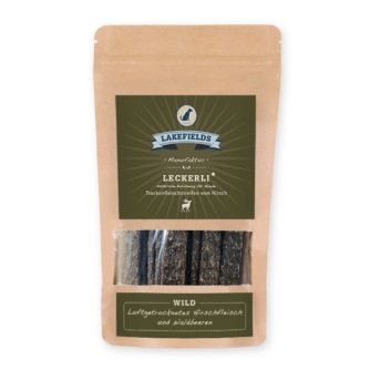 Lakefields Trockenfleischstreifen vom Hirsch 150g