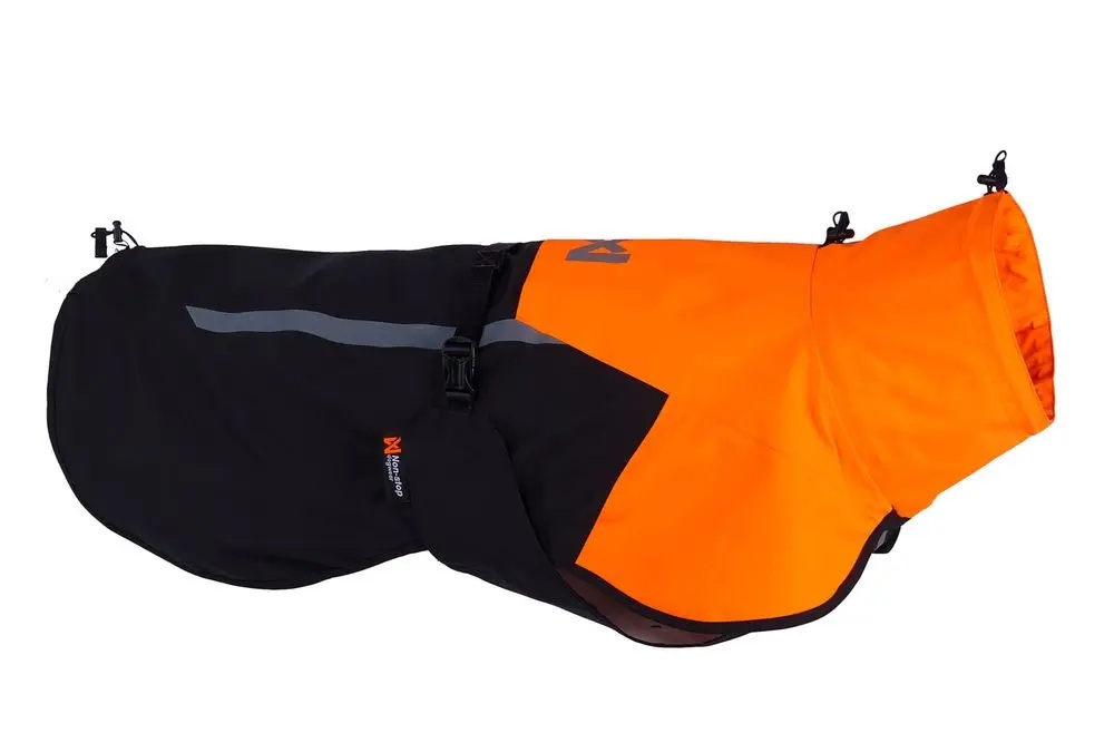Non-stop dogwear Fjord Raincoat 2.0 schwarz/orange Non-stop dogwear Fjord Raincoat 2.0 schwarz/orange