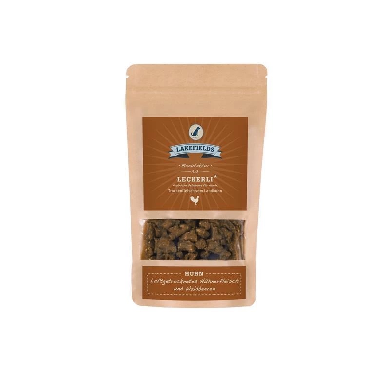 Lakefields Trockenfleisch vom Landhuhn 150g
