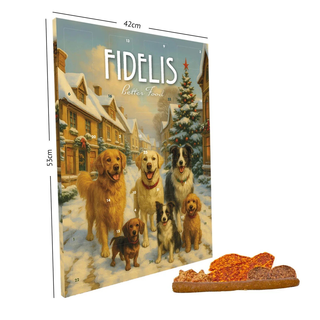 Fidelis XL - Adventskalender für Hunde (53 x 42cm)
