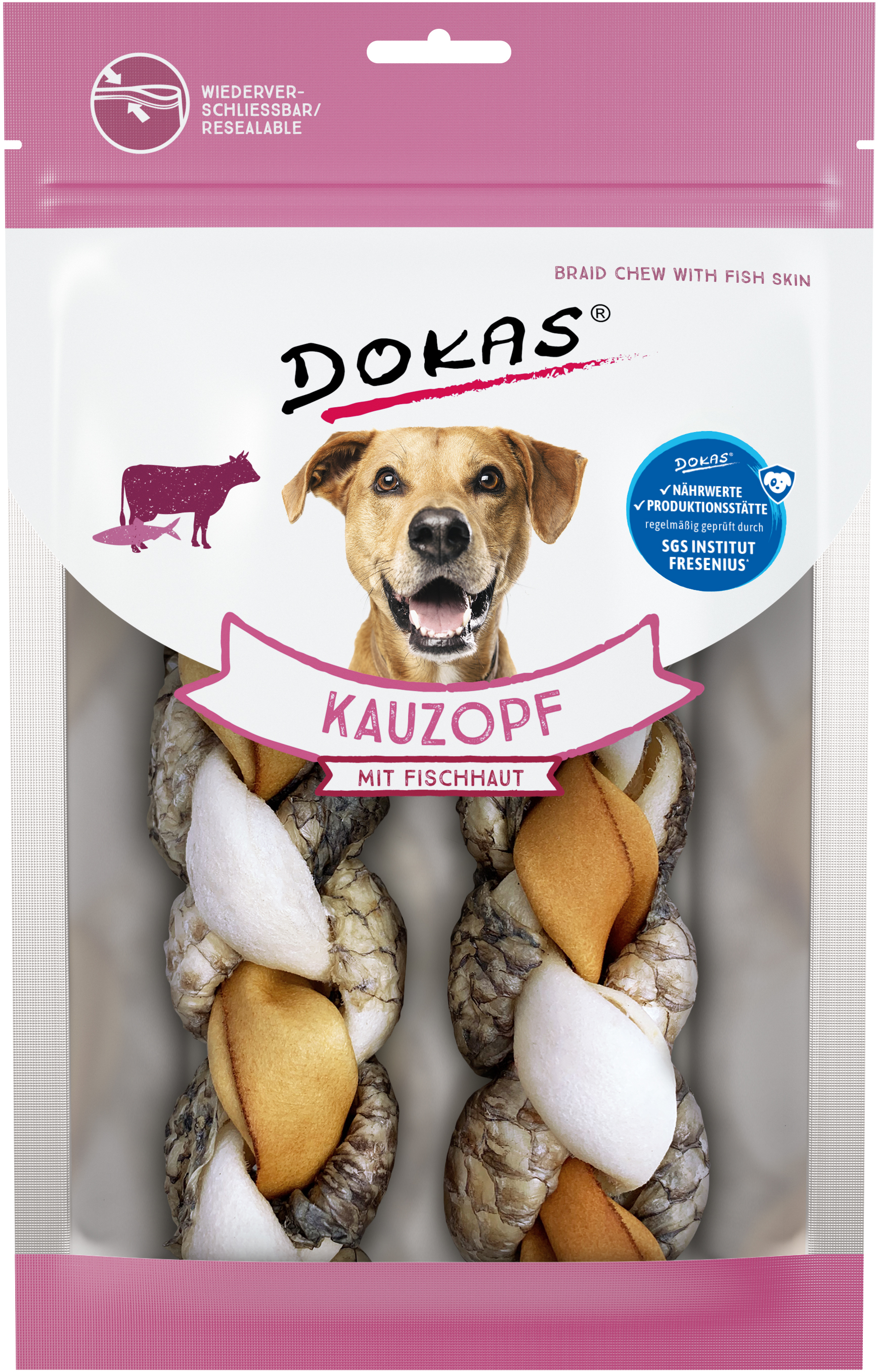 DOKAS Kauzopf mit Fischhaut 120 g DOKAS Kauzopf mit Fischhaut 120 g