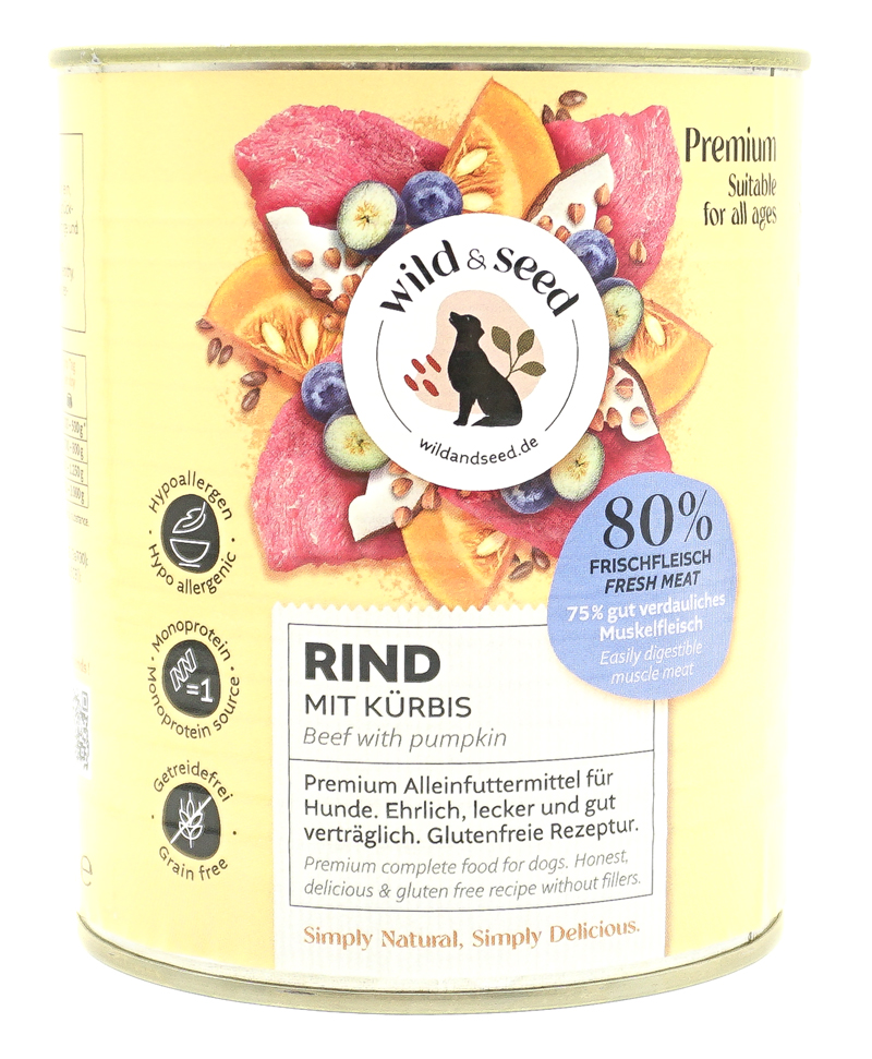 Wild & Seed Premium Nassfutter Rind mit Kürbis