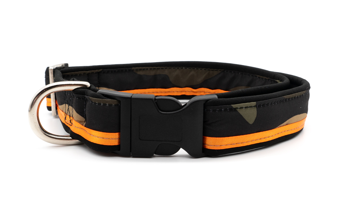 Elbband-Softy-Orange ELBband Elbsofty Camou, Satin Neonorange Halsband Gr. M