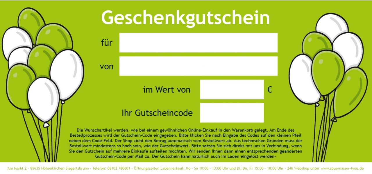 Geschenkgutschein Spürnasen-4you