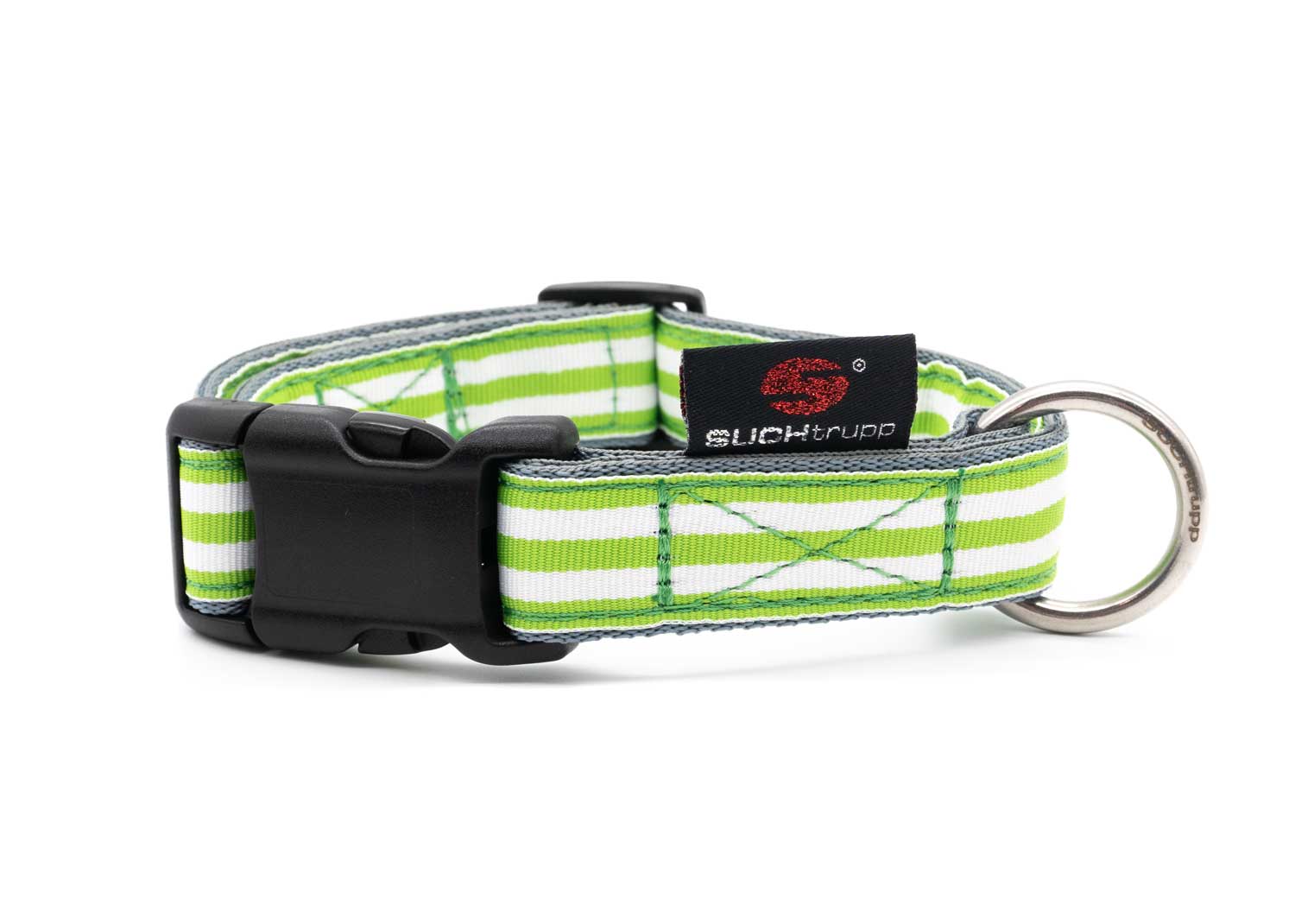 Suchtrupp-Klickhalsband-Lime-Beach SUCHtrupp® Lime Beach (unterlegt mit Grau) Steckhalsband