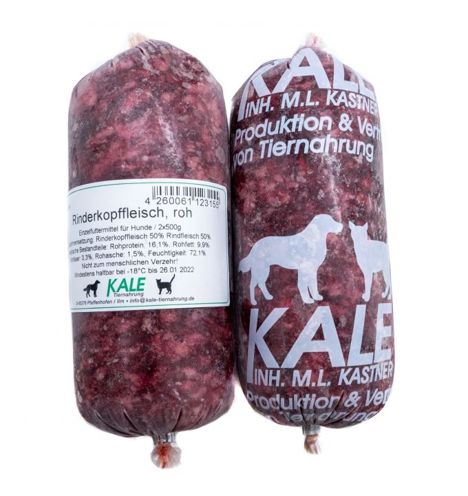 KALE-Rinderkopffleisch-roh Rinderkopffleisch KALE roh