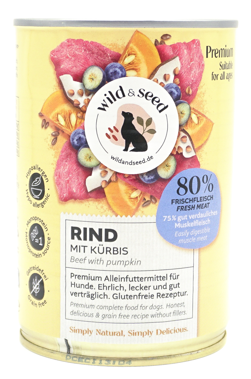 Wild & Seed Premium Nassfutter Rind mit Kürbis