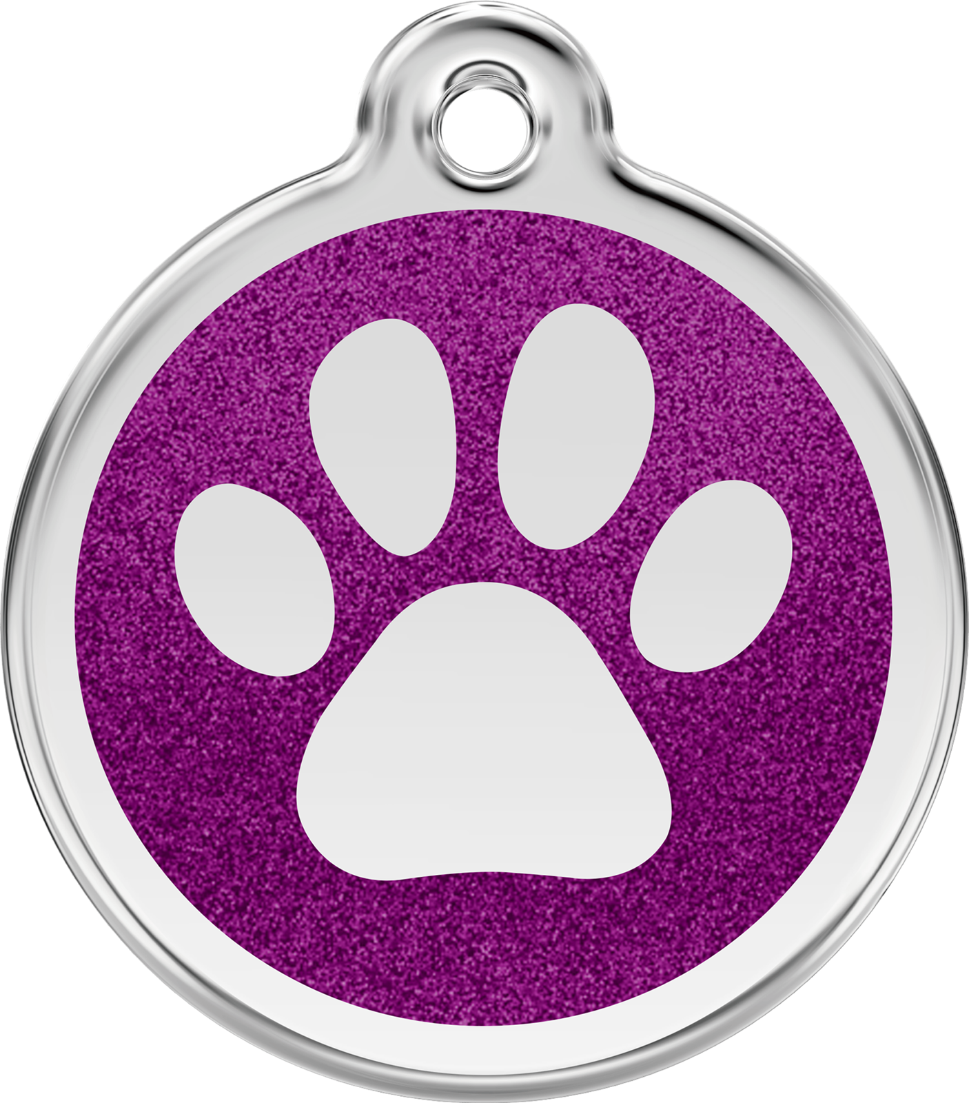 Red Dingo Hundemarke Pfote mit Glitzer