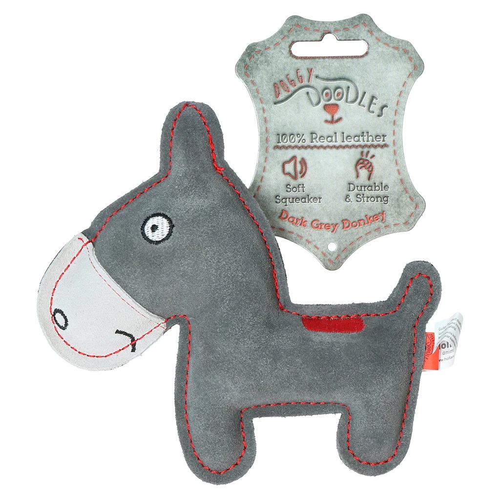 Doggy Doodles Lederkuscheltier Esel