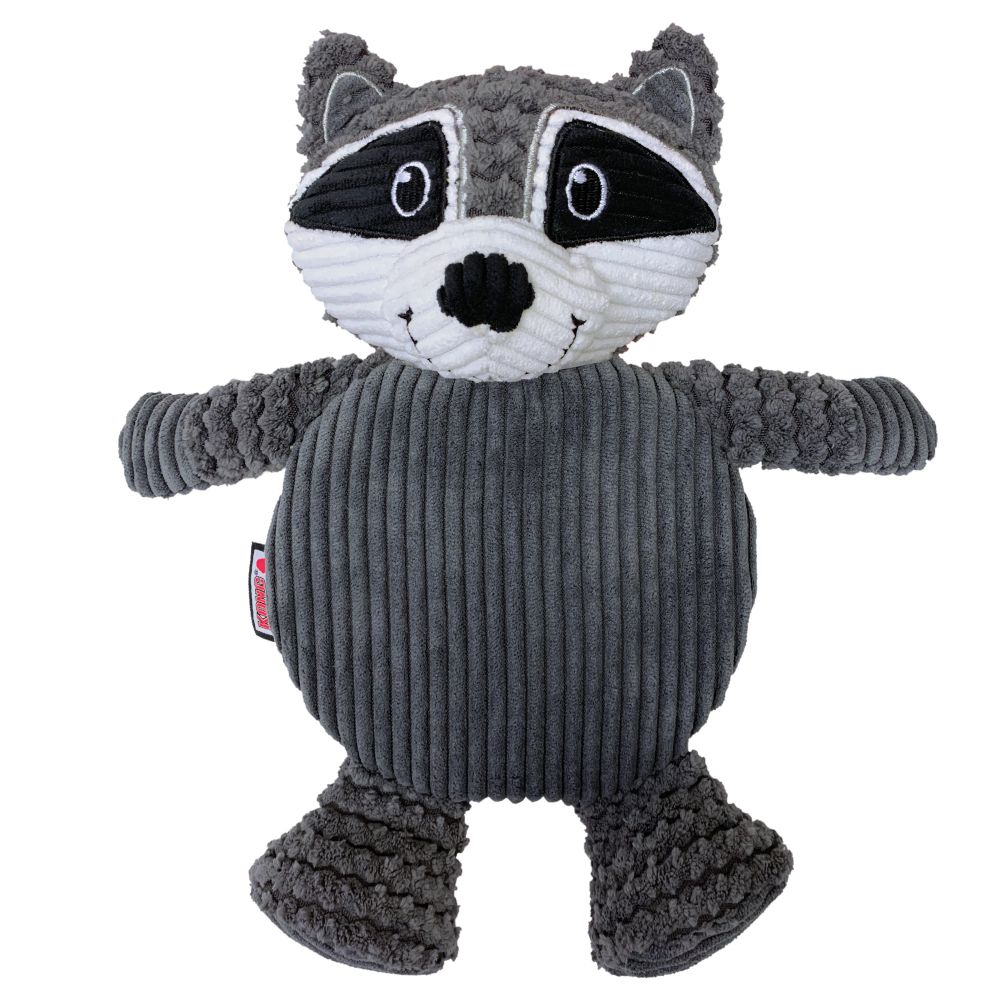 KONG Low Stuff Crackle Tummiez Raccoon Waschbär, Größe L