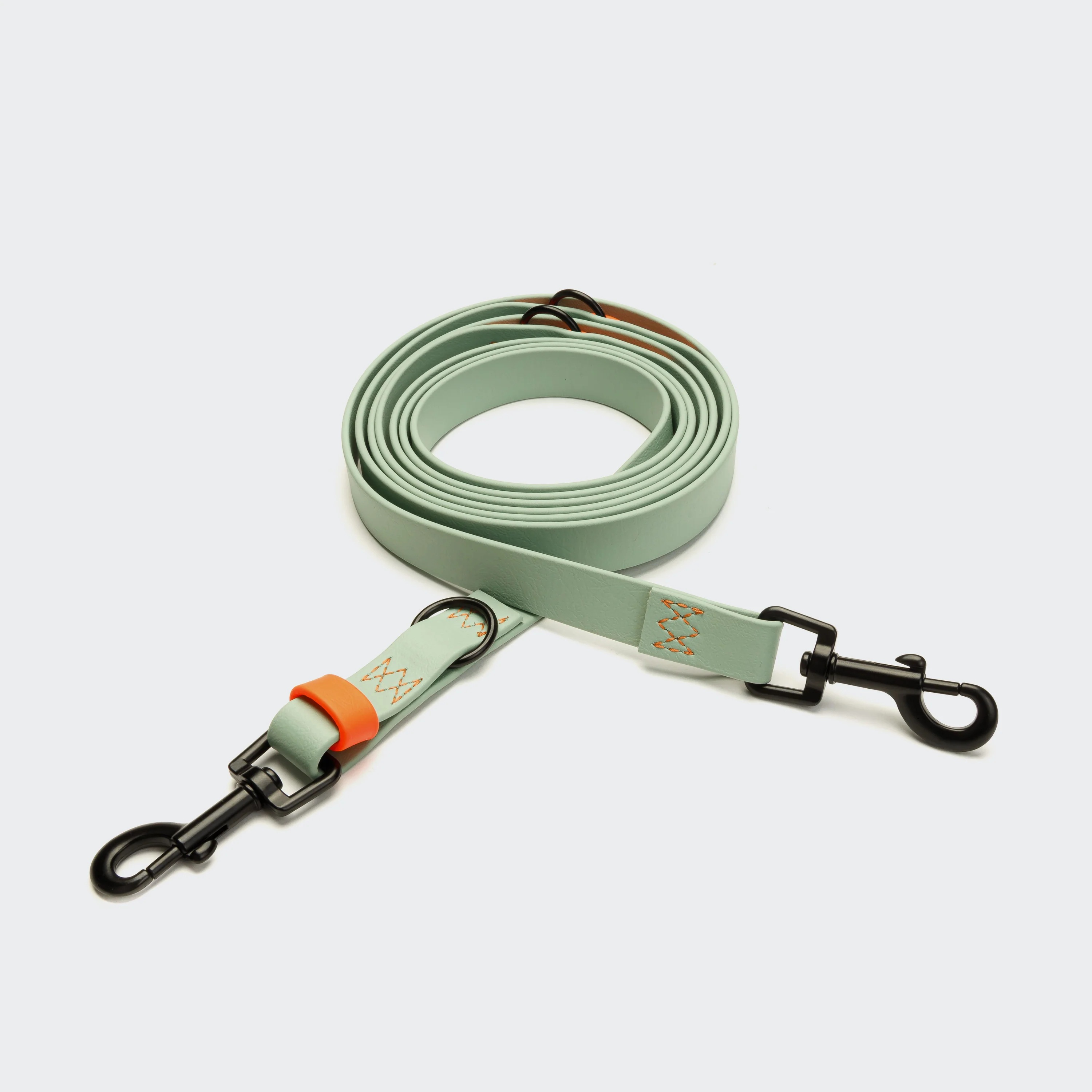 Cloud7 Hundeleine verstellbar BioThane Ipanema Mint-Neon Orange