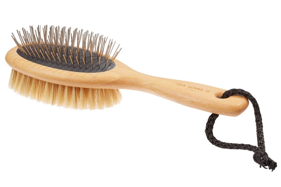 B-rste_doppelseitig_Metall LILA LOVES IT Hunde Bürste Doppelseitig