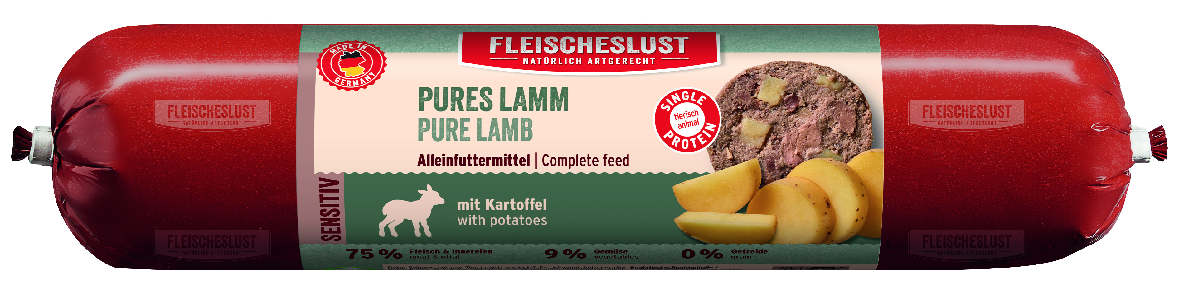 FLEISCHESLUST Pures Lamm mit Kartoffel 400 g Neue Rezeptur